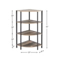 thumbnail image 2 of Miekor Furniture 4-Tier Corner Open Shelf,Bookcase Freestanding Shelving Unit,Plant Stand Small Bookshelf for Living Room, Home Office, Kitchen, Small Space W4US1879, 2 of 6
