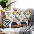 thumbnail image 2 of Boho Middle Century Throw Pillow Covers 24x24 Inch Set of 2, Modern Abstract Botanical Geometric Waterproof Outdoor Pillow Covers, Decorative Cushion Pillowcases for Couch, Sofa, Bed, Garden, Patio, 2 of 9