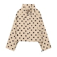 thumbnail image 2 of Karymi Spring Jackets for Women Polka Dot Windbreaker Jacket, Stand Collar Button Front Drawstring Hem Cropped Coat with Side Pockets, Casual Long Sleeve Outdoor Anorak, 2 of 8