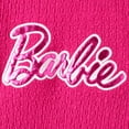 thumbnail image 6 of Barbie Womens Dresses Hot Pink Letter Print Crewneck Bell Sleeves Bow Tie Ruched Bodycon Sizes S-XL, 6 of 7