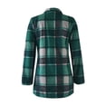 thumbnail image 6 of Blouses for Women Flannel Plaid Light Weight Thin Shirts Raglan Long Sleeve Button Down Chest Pocketed Shirts Cardigan Jacket Casual Top Shirts, 6 of 9