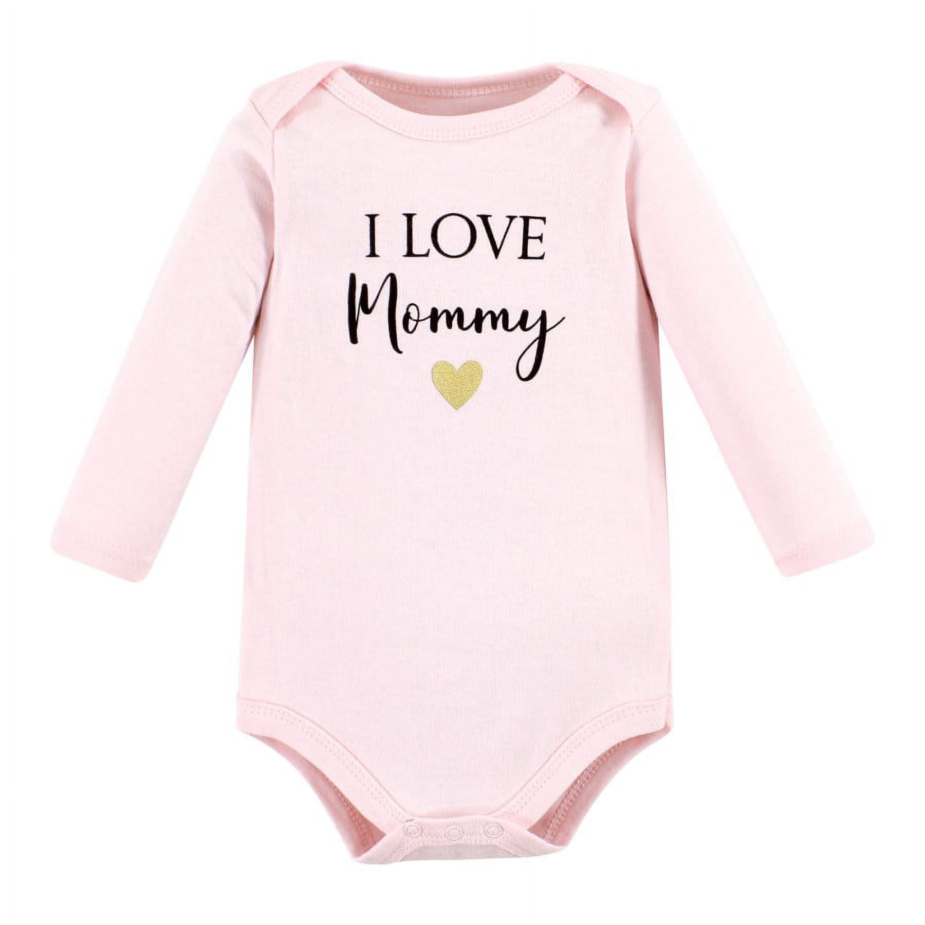 Hudson Baby Cotton Long-Sleeve Bodysuits, 3-Pack, Newborn- 24 Months