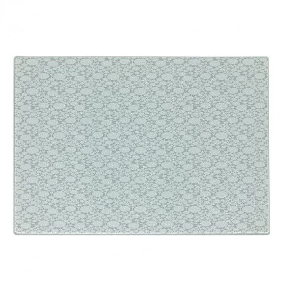 Art Deco Cutting Board, Abstract Geometric Pattern with Modernistic Rounds and Lines Simplicity, Decorative Tempered Glass Cutting and Serving Board, in 3 Sizes, by Ambesonne