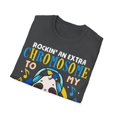 thumbnail image 4 of Trisomy 21 Down's Syndrome Ribbon Rockin' Extra Chromosome Unisex T-Shirt, 4 of 4