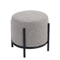 thumbnail image 4 of Pemberly Row Contemporary / Modern Round Stool in Boucle Fabric Gray, 4 of 4