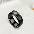 thumbnail image 4 of Opvise Titanium Steel Wedding Band Intelligent Body Temperature Sensing Ring Personal Health Men Women Ring, 4 of 7