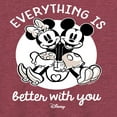 thumbnail image 3 of Disney - Mickey & Friends - Mickey & Minnie in Love - Everything is Better with You - Women's Racerback Tank Top, 3 of 5