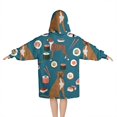 thumbnail image 2 of Boxer Dog Pitbull Terriers Dog and Sushi Blanket Hoodies for Kids 6-13YR Oversize Wearable Blanket Hoodies for Boys Girls Teens, 2 of 7