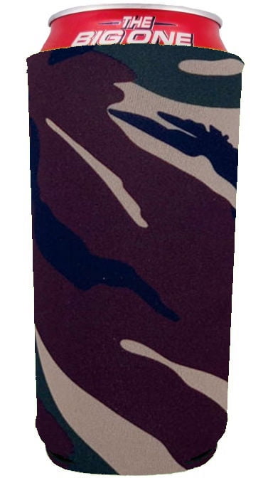 Blank Neoprene 24 oz. Can Coolie (6 Pack, Green Camo)