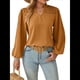 thumbnail image 2 of Blusa de Larga con Cuello en V para Mujer, Elegante, Informal, con Pompones, Estilo Primaveral. Amarillo XL, 2 of 9