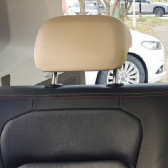 Coconut Ok Premium Strech Cloth Rear Seat Headrest Cover for Car Truck Suv Universal Full Coverage Headrest Cover,Beige