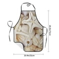 thumbnail image 4 of Fuzoiu Starfishes On Seashells Print Waterproof Apron, Kitchen Apron for Women Men Chef, Apron for Christmas Dinner Party Cooking Baking Crafting House Cleaning Kitchen, 4 of 7