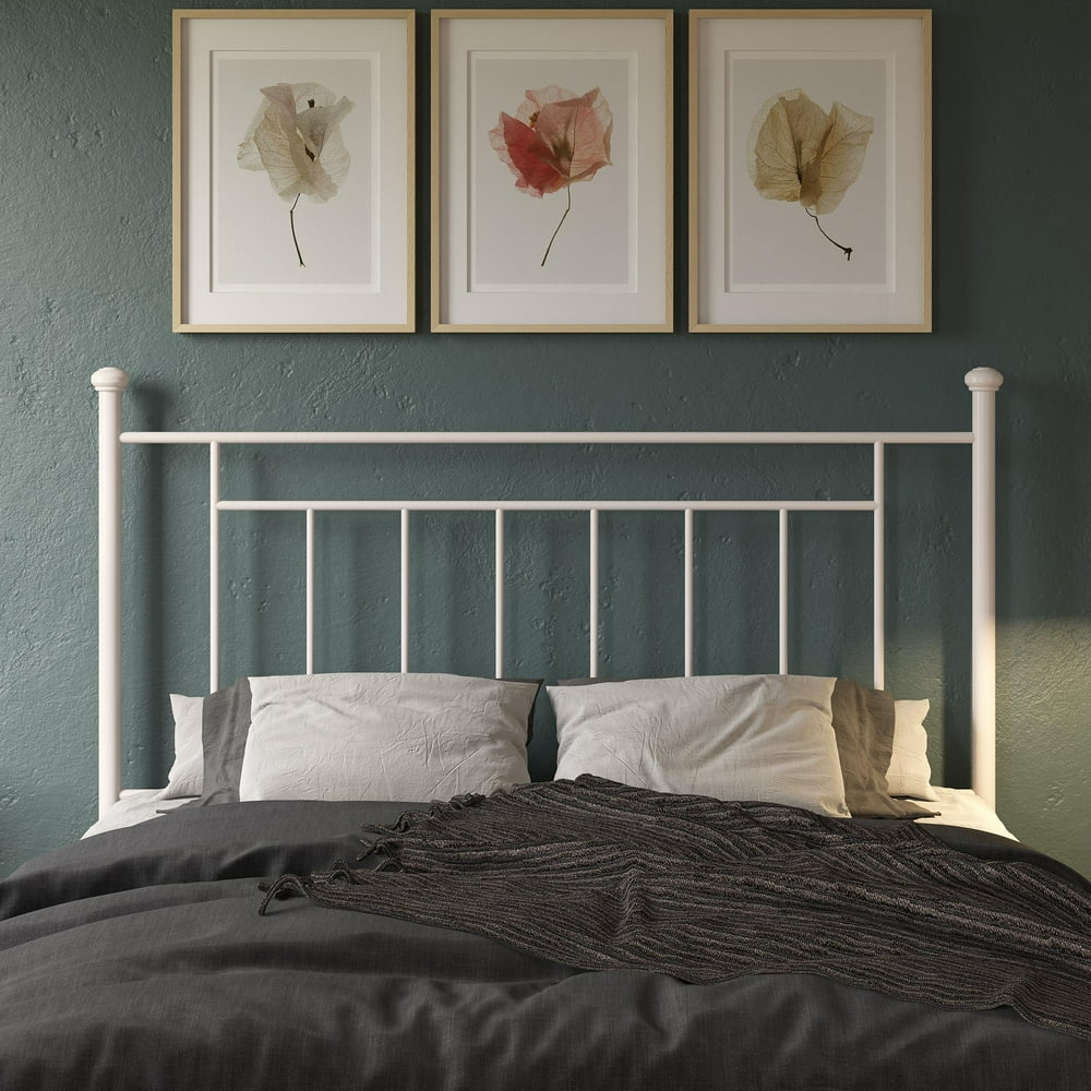 Mainstays Tempo Adjustable Metal Headboard, Full/Queen, White