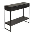 thumbnail image 5 of Kate and Laurel Malone Modern Wooden Console Table with Wood Shelf, 36 x 13 x 31, Black, Transitional Wood Entryway Table with Shelf and Drawers for Entry Storage Options, 5 of 11