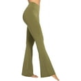 thumbnail image 4 of Womens Flare Leggings with Tummy Control Crossover Waist and Wide Leg, 4 of 14