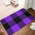 thumbnail image 5 of Daiia Purple Buffalo Plaid Front Door Mat, Heavy Duty Durable Welcome Mat for Outdoor Indoor, Dirt Trapper Waterproof Super Absorbent Door Mat, 16" x 24", 5 of 9