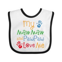Inktastic Mawmaw and Pawpaw Love Me Boys or Girls Baby Bib