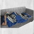 thumbnail image 6 of Cars Soft Flannel Fleece Throw Blanket, Black and White Vintage Cars on Navy Blue Backdrop Classic Old Vehicles, Cozy Plush for Indoor and Outdoor Use, 50" x 70", Navy Blue Black White, by Ambesonne, 6 of 6
