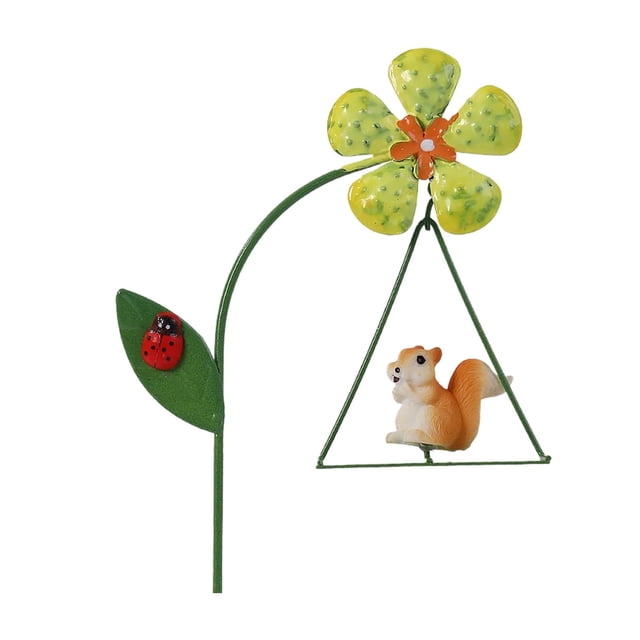 zhangmingg Decorative Metal Animal Stakes and Garden Markers for Customizable Card Slot Insert Signs