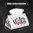 thumbnail image 6 of Lsque Happy Mother's Day (3) Printed Long Tissue Box Cover Holder, Facial Paper Organizer Dispenser,Triangle with Bottom Belt, PVC Leather Decorative Organizer, 6 of 9