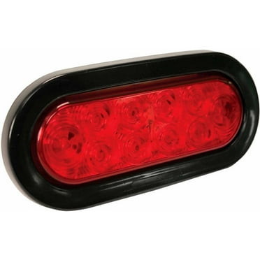 Trailer Brake Lights 2) Red 6" Oval 10 LED Trailer Stop/Turn/Tail Light Mounting 4 In Round Led Trailer Lights - Foto 6