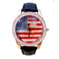 thumbnail image 1 of USA  American Flag Crystal Watch Casual Evening Dress Man Woman Wrist Watch-233, 1 of 2
