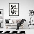 thumbnail image 6 of Moonow7 Bauhaus Typography Wall Art Prints, Large Abstract Painting in Black with Beige Elements and Letter Form for Living Room or Bedroom, Studio Feature, Unframed Size 40x50 cm / 16x20″, 6 of 13