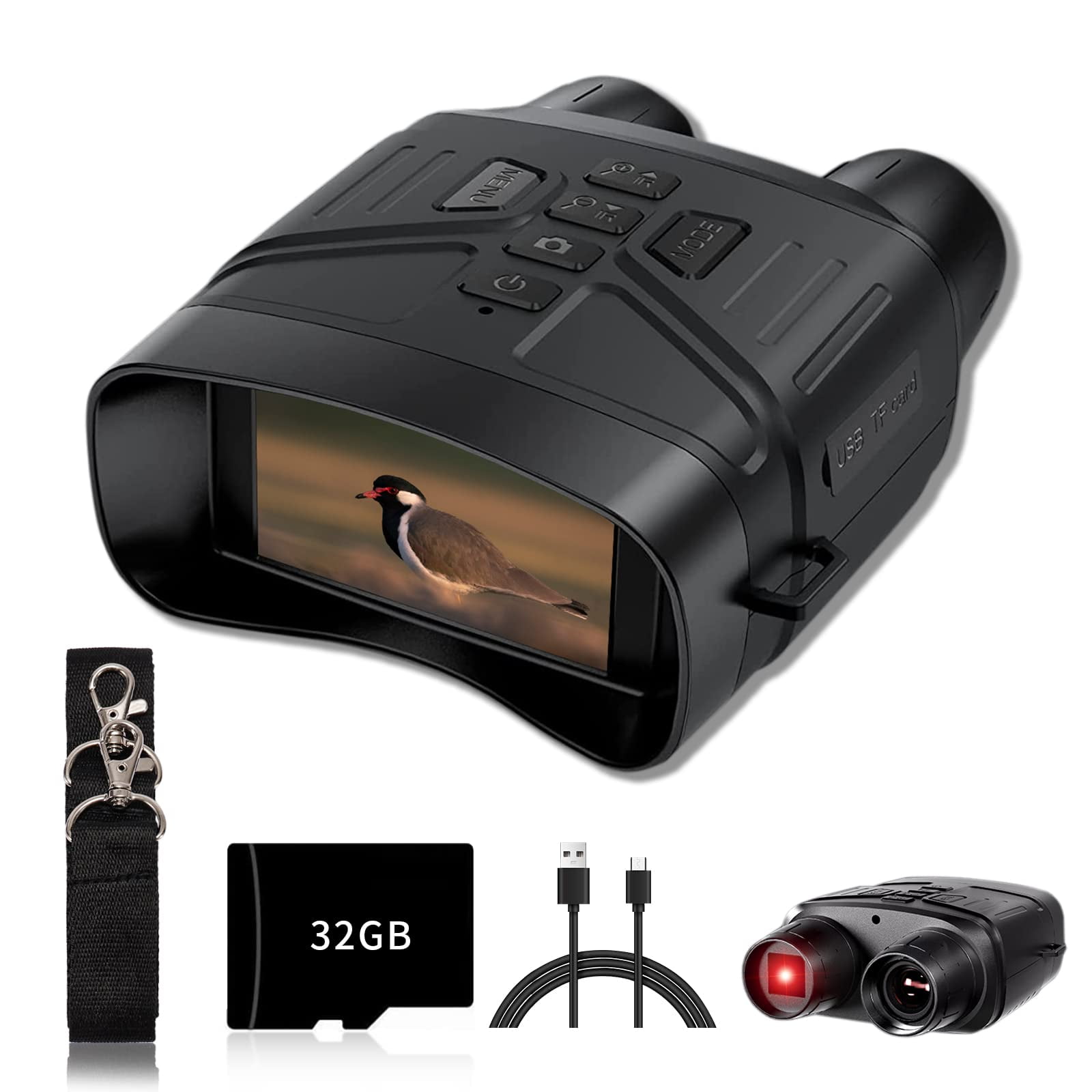Jumelles Vision Nocturne Infrarouge ZKMAGIC HD-3254 Rechargeables - Portée 300m, Neuves