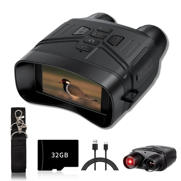 TFixol NV4000 4K Ultra HD Night Vision Binoculars with Infrared, 32GB Card, for Outdoor Camping & Hiking, Black ABS Material