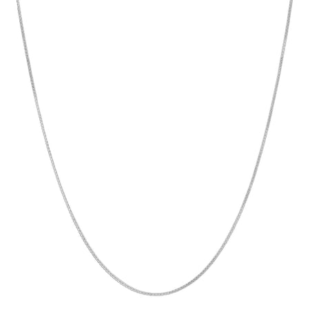 925 Sterling Silver Italian 1.2mm Diamond cut Box Chain Crafted Necklace Lightweight Strong Lobster Claw Clasp for Women Made in ITALY (22 Inches)Silver Plus