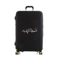 thumbnail image 1 of Luggage Cover Suitcase Protector Heart Rate Pattern Print Thicker Elastic Dust Covered for 18-32 Inch Trolley Travel Accessories black L, 1 of 6