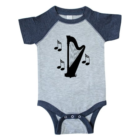 

Inktastic Harp Silhouette Music Gift Gift Baby Boy or Baby Girl Bodysuit