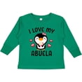thumbnail image 3 of Inktastic I Love My Abuela with Cute Penguin and Hearts Girls Long Sleeve Toddler T-Shirt, 3 of 5
