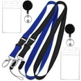 thumbnail image 3 of CHICHUMID 2Sets Black Badge Holders with Lanyards for Business Cards, 3 of 8
