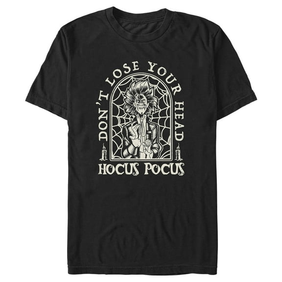 Men's Hocus Pocus 2 Billy Butcherson Lose Your Head Graphic Tee Black 2X Large