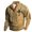Mens Shirts Khaki, variant on Big and Tall Graphic Sweatshirts for Men Pullover Plus Size S-5XL Casual Long Sleeve Button Stand Collared Basic Loose Comfort Tees Shirts