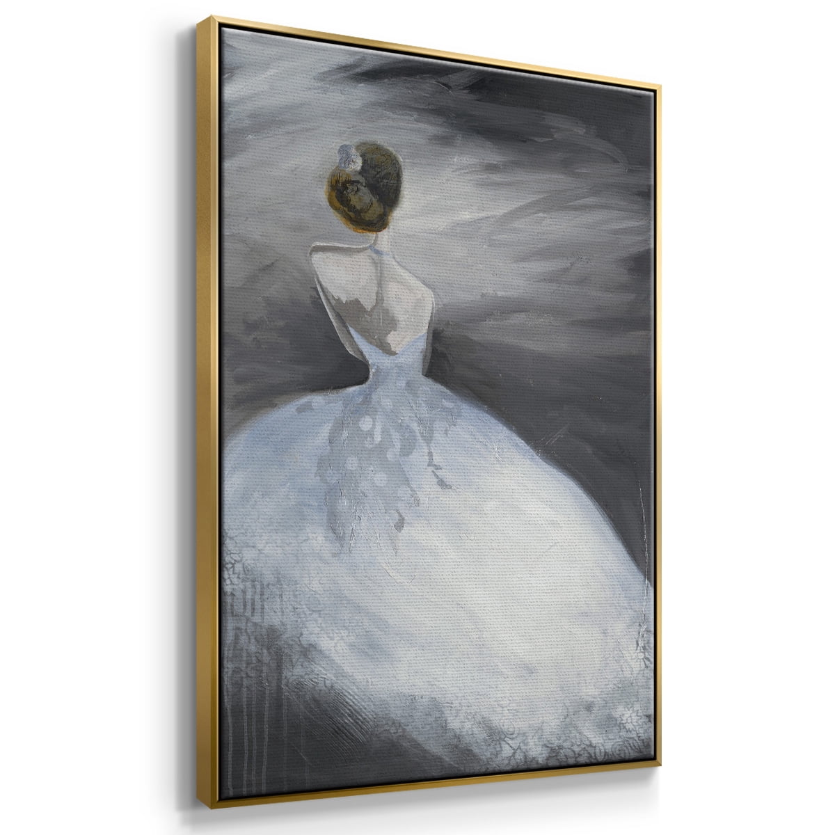 Off in the Distance Framed Premium Gallery Wrapped Canvas - Ready to Hang - 25 x 37 - Gold Floating Frame