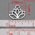 thumbnail image 3 of P780 - 50pcs. Antique Silver Lotus Flower Charms Pendants - 17 x 14mm, 3 of 3
