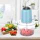 thumbnail image 5 of Picadora de carne automática de 2 l, picadora de alimentos eléctrica de acero inoxidable, herramienta de cocina doméstica, azul kenally HA000478-04B, 5 of 6