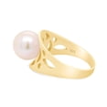 thumbnail image 4 of 11X12MM Round Cut Freshwater Cultured Pearl Solitaire Engagement Ring For Men In 18K Yellow Gold Plated 925 Sterling Silver Size 5.5, 4 of 8