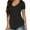 Black, variant on Timegard Womens Tops Casual Slim Fitting Comfy V Neck Short Sleeve Tee Blouse Summer Travel Tunic Tops