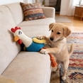 thumbnail image 5 of BESTSKY 2 in 1 Plush Chicken Dog Toy with Rubber Squeaker, Interactive Rope Legs for Small and Medium Dogs, Multicolor Tug and Fetch Chew Rooster Toy, 5 of 7