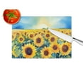 thumbnail image 2 of Kansas Sunflowers in Watercolor Glass Cutting Board Large 12 in x 15 in, 2 of 5