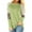 Green, variant on Nlife Women Stripes Leopard Print Crew Neck Long Sleeve Top