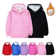 thumbnail image 4 of PINQI Clearance Coats Warm Winter Jackets Autumn and Winter Boys and Girls Pure Color Hoodie for 3 To 16Y Windbreaker Spring Fall Jackets for Kids(Red,11-12 Years), 4 of 4