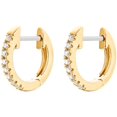 thumbnail image 2 of Pendientes de botón de oro con circonitas cúbicas JAMW Sencillez, 2 of 5