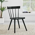 thumbnail image 2 of Side Dining Chair, Black, Wood, Modern Contemporary Farmhouse Coastal, Kitchen Room Cafe Bistro Restaurant Hospitality, 2 of 8
