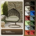 thumbnail image 5 of LeisureMod Hanging Swing Chair Two-Person Seater Egg Chair Brown Frame in Teardrop Design with Armrest Removable Zippered Washable Polyester Cushion Cover for Indoor and Patio Recluse Collection, 5 of 11