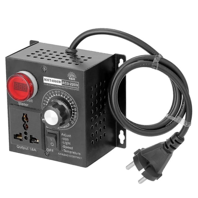 AC 220V 4000W Compact Variable Voltage Regulator Portable Speed Temperature Light Voltage