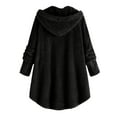 Cardigan For Women Elegant Sweaters Plus Size Button Plush Hooded Loose